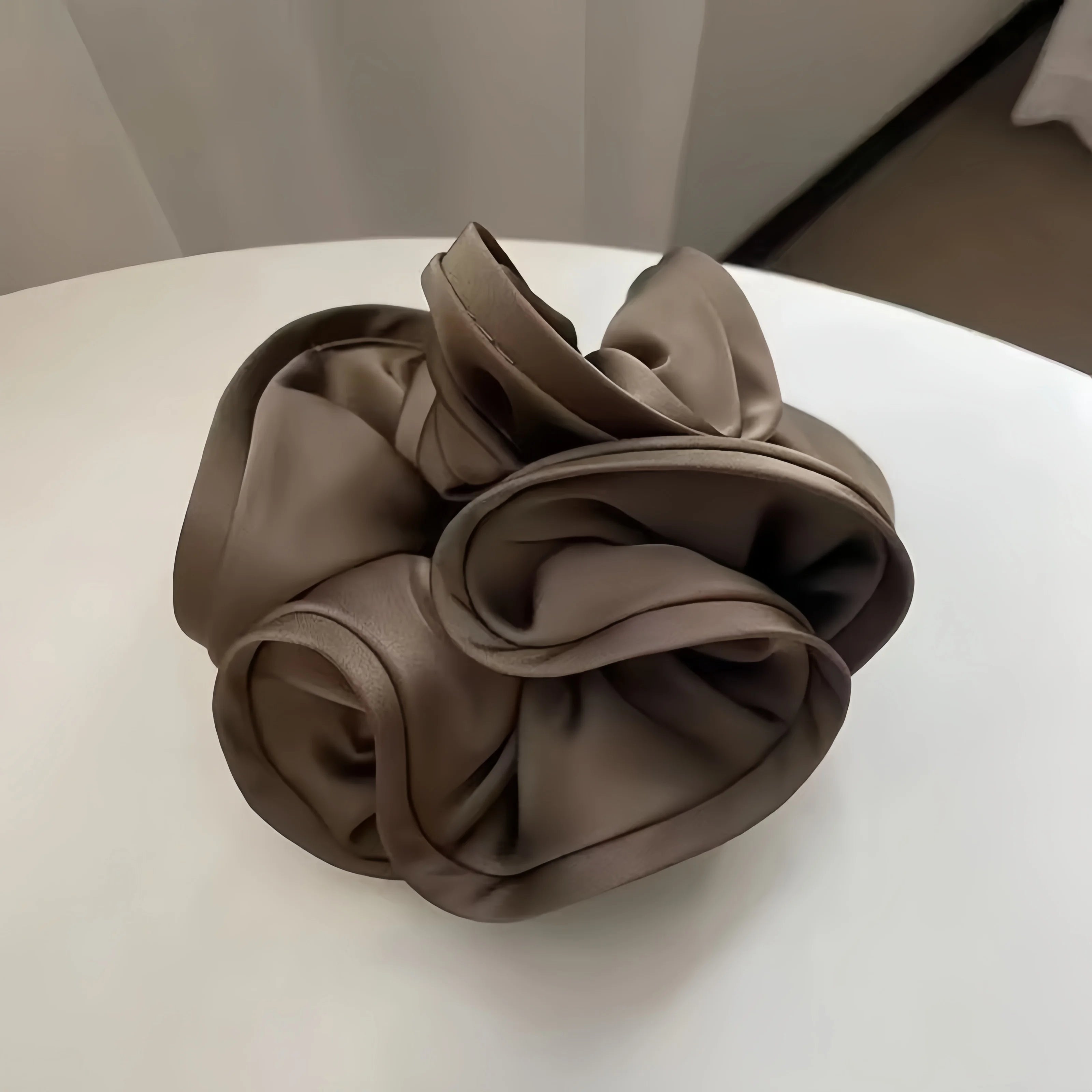 Korean Big Hair Tie Ribbon Scrunchies Satin Elastic Hair Band Bow Women Simple Temperament New Style Ponytail Hair Accessories Quick Pick Grocers